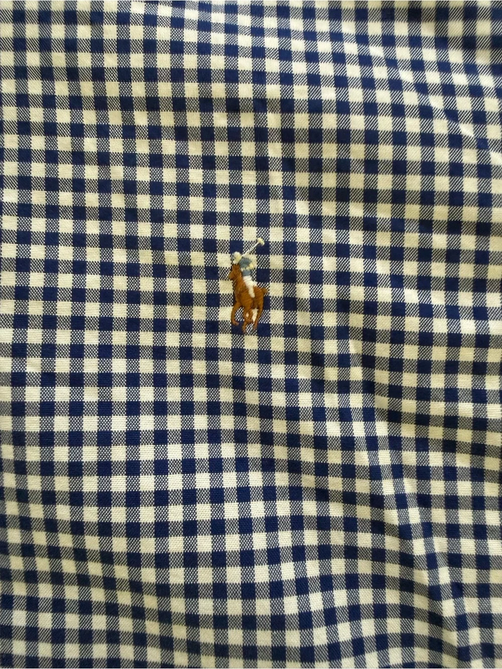 Polo Ralph Lauren Classic Fit Gingham Button Down Shirt XL Blue White Cotton